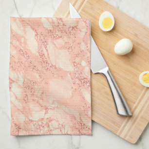 Rose Gold Marmor Glitter 3 Geschirrtuch