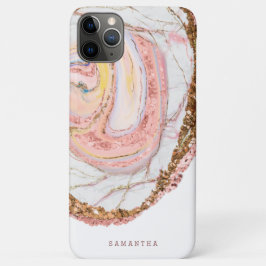 Rose Gold-Marmor-Glitzer Monogramm Case-Mate iPhone Hülle