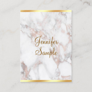 Rose Gold Marmor Handschrift-Skriptvorlage Visitenkarte