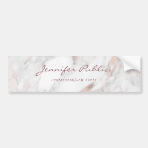 Rose Gold Marmor Kalligraphie Script Elegant Moder Autoaufkleber
