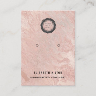 Rose Gold-Marmor-Logo Ohrring-Anzeige Visitenkarte