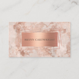 Rose Gold Marmor Modernes Elegantes Visitenkarte