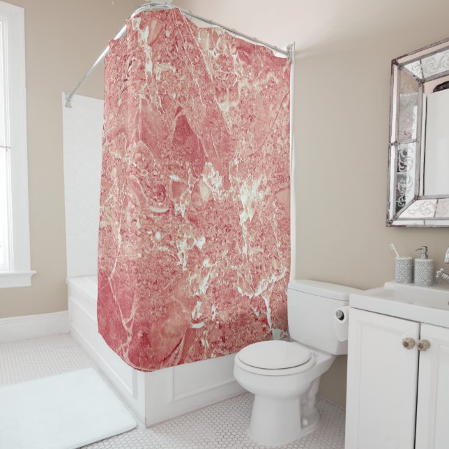 Rose Gold Marmor Textur Duschvorhang (Beispiel)