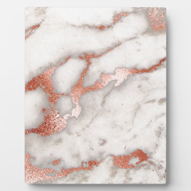 Rose Gold Marmor Textur Fotoplatte (Vorderseite)