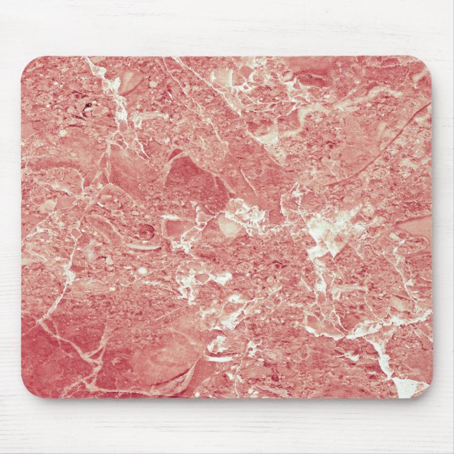 Rose Gold Marmor Textur Mousepad (Vorne)
