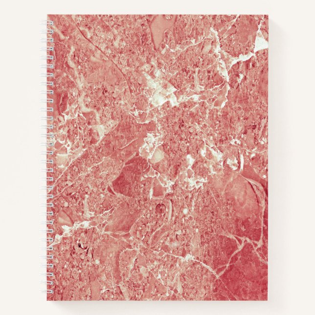 Rose Gold Marmor Textur Notizbuch (Vorderseite)