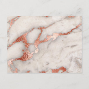Rose Gold Marmor Textur Postkarte