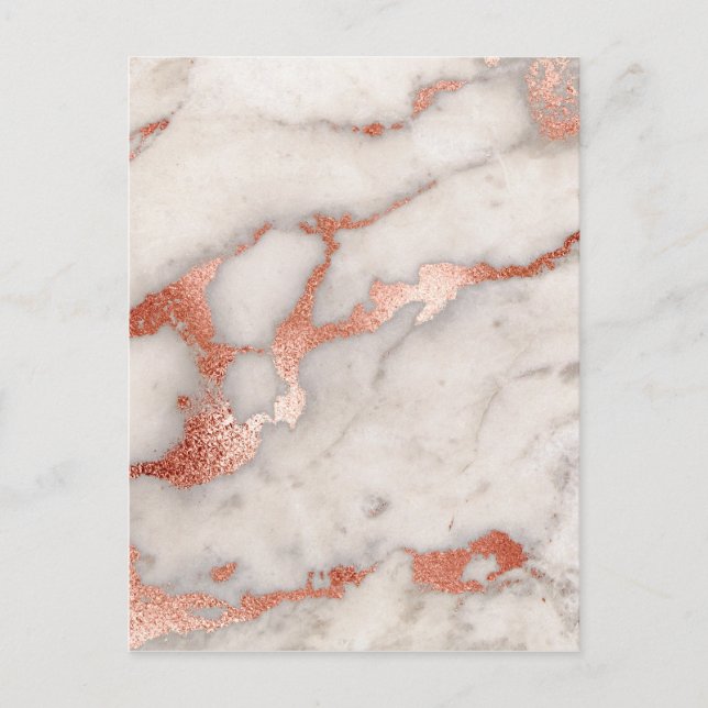 Rose Gold Marmor Textur Postkarte (Vorderseite)