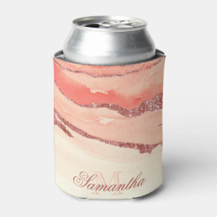 Rose Gold Marmor und Glitzer Dosenkühler