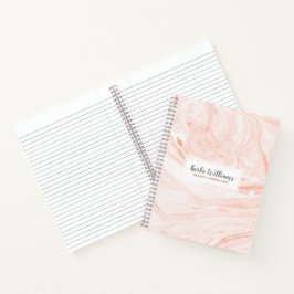 Rose-Gold-Marmor-Wirbel Notizbuch