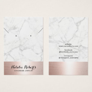 Rose Gold Marmorschmuck mit Nekklace Display