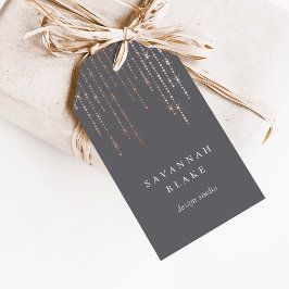 Rose Gold Marquee Business Geschenkanhänger