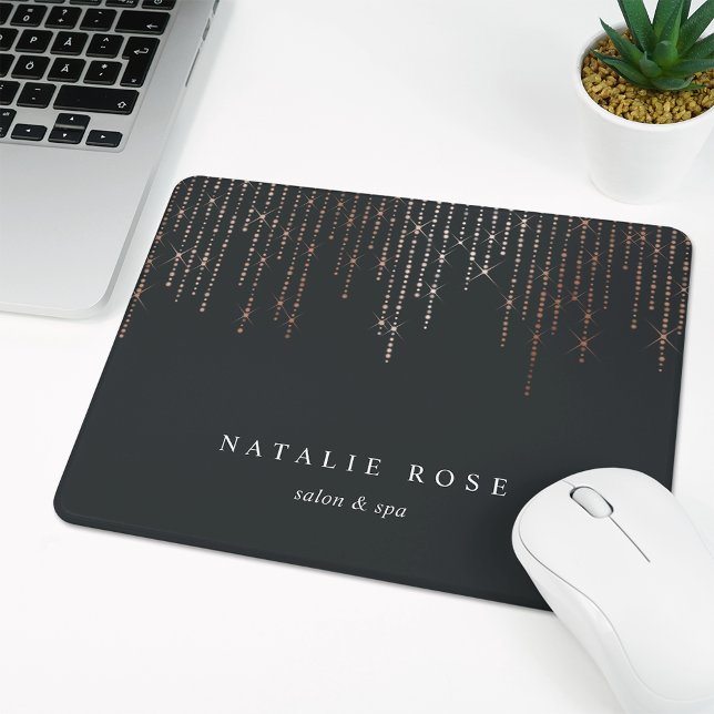 Rose Gold Marquee Personalisiert Mousepad (Von Creator hochgeladen)