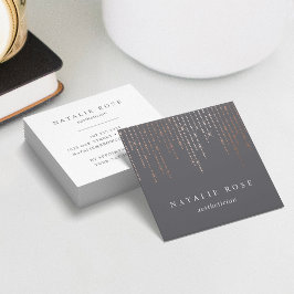 Rose Gold Marquee Quadratische Visitenkarte