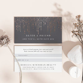 Rose Gold Marquee Referenzkarte Empfehlungskarte