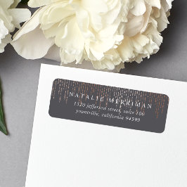 Rose Gold Marquee Rücksendeadresse