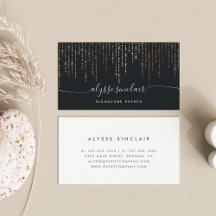 Rose Gold Marquee Signature Calligraphy Script