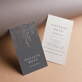 Rose Gold Marquee Vertikal Visitenkarte