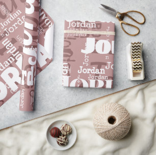 Rose-Gold-Mauve-Neutronen Geschenkpapier