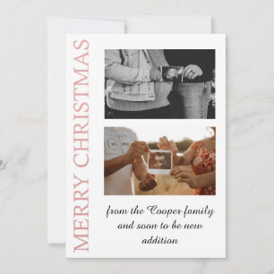 Rose Gold, mehr noch die bessere Baby-Ankündigungs Feiertagskarte