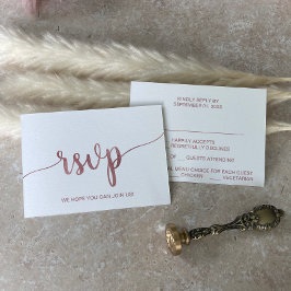 Rose Gold Menü RSVP Karte auswählen