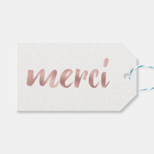 Rose Gold "merci favorit tags" Tags, Folie, Vertik Geschenkanhänger