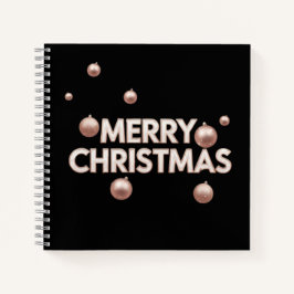 Rose Gold Merry Christmas - Holiday Design Notizbuch