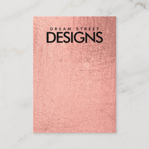 Rose Gold Metallic Earring Display Card Visitenkarte