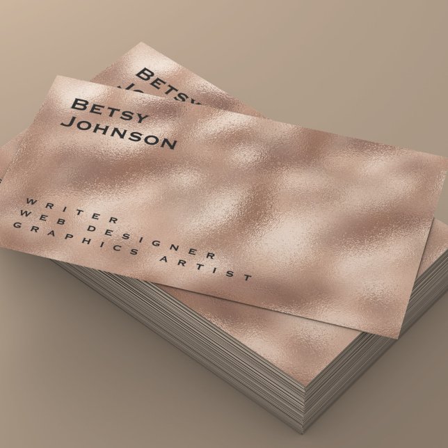 Rose Gold Metallic Foil Business Card (Von Creator hochgeladen)
