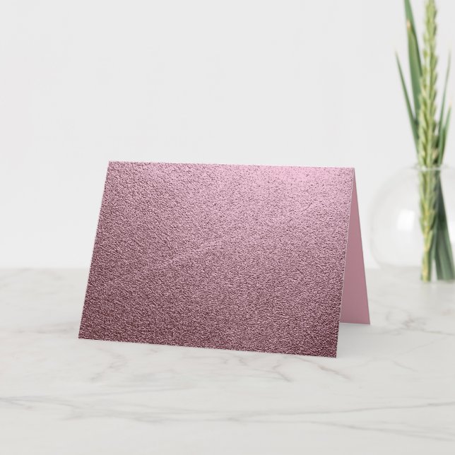 Rose Gold Metallic Karte (Vorderseite)