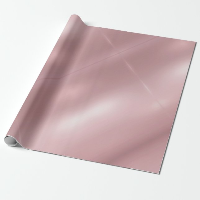 Rose Gold Metallic Look Elegante Glam Modernes Gol Geschenkpapier (Ungerollt)
