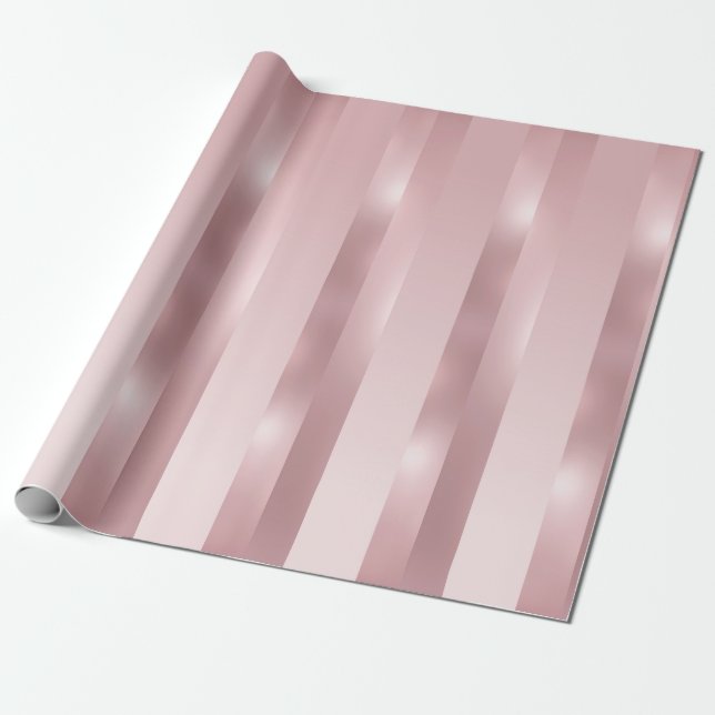 Rose Gold Metallic Look Moderne Vorlage Elegant Geschenkpapier (Ungerollt)