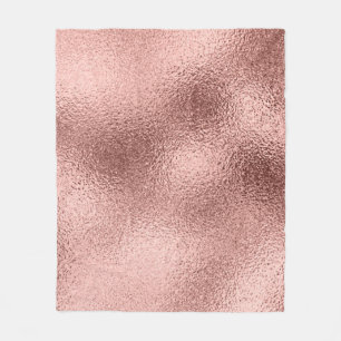 Rose Gold Metallisch: Vintage Glanz. Fleecedecke