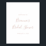 Rose Gold Minimalistisch Brautparty Begrüßungspans Poster<br><div class="desc">Dieses goldene,  minimalistische Brautparty-Begrüßungspakel der Rose ist perfekt für einen modernen Polterabend. Das schlichte und elegante Design zeichnet sich durch klassische und extravagante Schrift-Typografie in Rose Gold aus.</div>
