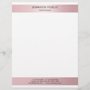 Rose Gold Minimalistisch Moderne trendige Vorlage Briefbogen