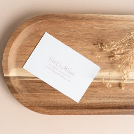 Rose Gold Minimalistisch Wedding Website Begleitkarte