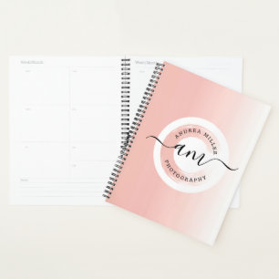 Rose Gold Minimalistische Elegante Logo Personalis Planer
