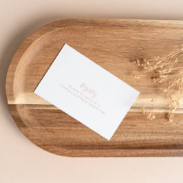 Rose Gold Minimalistische Hochzeitsgeschenke Regis Begleitkarte