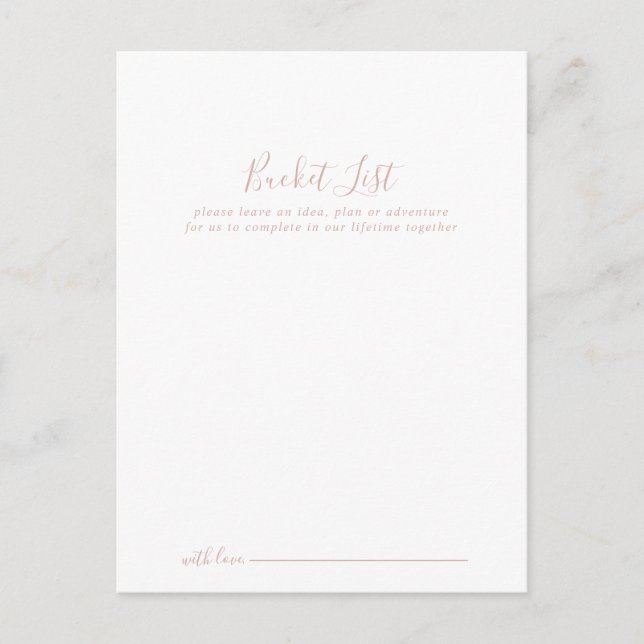 Rose Gold Minimalistische Hochzeitstiefelder-Karte Postkarte (Vorderseite)