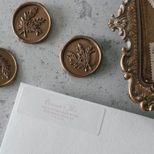 Rose Gold Minimalistische Rücksendeadresse