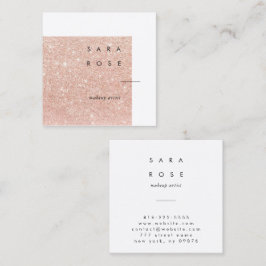 Rose Gold Minimalistische Visitenkarte Telefonnummerkarte