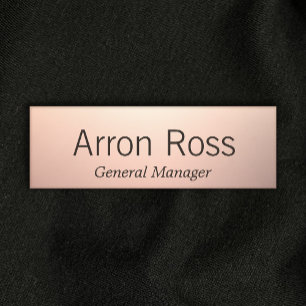 Rose Gold Mitarbeiter Magnetname Tag Abzeichen Namenschild