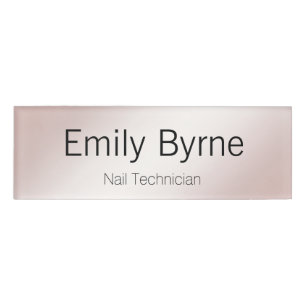 Rose Gold Mitarbeiter Magnetname Tag Abzeichen Namenschild