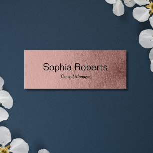 Rose Gold Mitarbeiter Magnetname Tag Abzeichen Namensschild