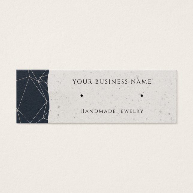 Rose Gold Modern Stuck Earring Display Cards (Vorderseite)