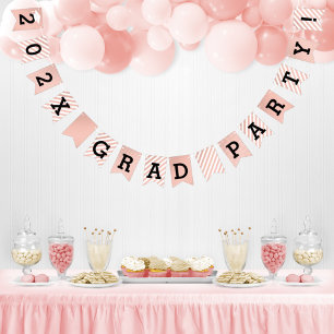 Rose Gold Moderne 2025 Grad Party Abschluss Wimpelkette