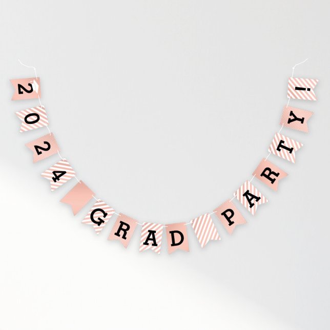 Rose Gold Moderne 2025 Grad Party Abschluss Wimpelkette (Von Creator hochgeladen)