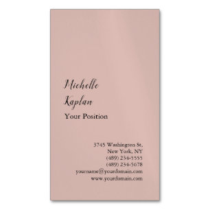 Rose Gold Moderne Beruflich exklusive Magnetische Visitenkarte