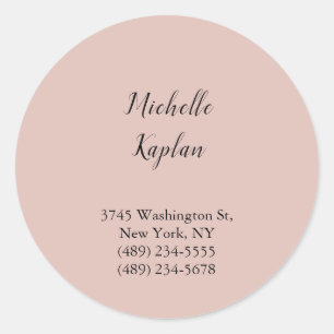 Rose Gold Moderne Beruflich exklusive Runder Aufkleber