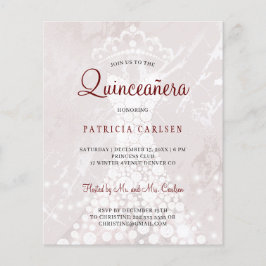 Rose Gold moderne Budget Quinceanera Einladung